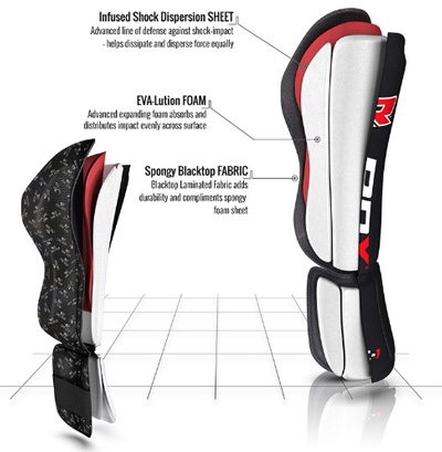 Leather MMA Shin Guards Protector